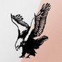 Wallity Eagle Metal Decor - Escultura de Pared de Metal Negra